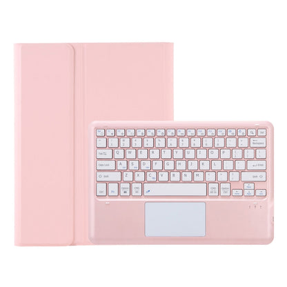 For Samsung Galaxy Tab S9+ / S9 FE+ A810B-A Touch Pad Detachable Bluetooth Keyboard Leather Tablet Case(Pink) - For Samsung by buy2fix | Online Shopping UK | buy2fix