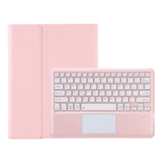 For Samsung Galaxy Tab S9+ / S9 FE+ A810B-A Touch Pad Detachable Bluetooth Keyboard Leather Tablet Case(Pink) - For Samsung by buy2fix | Online Shopping UK | buy2fix
