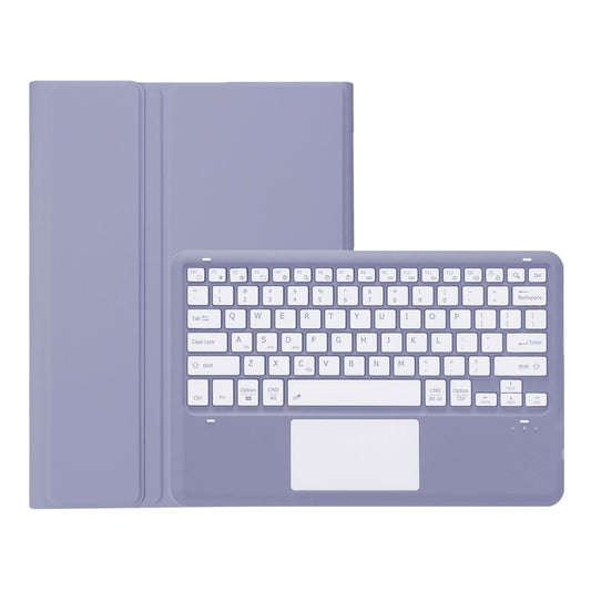 For Samsung Galaxy Tab S9+ / S9 FE+ A810B-A Touch Pad Detachable Bluetooth Keyboard Leather Tablet Case(Purple) - For Samsung by buy2fix | Online Shopping UK | buy2fix