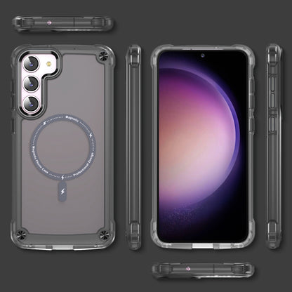 For Samsung Galaxy S23+ 5G Skin Feel TPU + PC MagSafe Magnetic Phone Case(Transparent Black) - Galaxy S23+ 5G Cases by buy2fix | Online Shopping UK | buy2fix