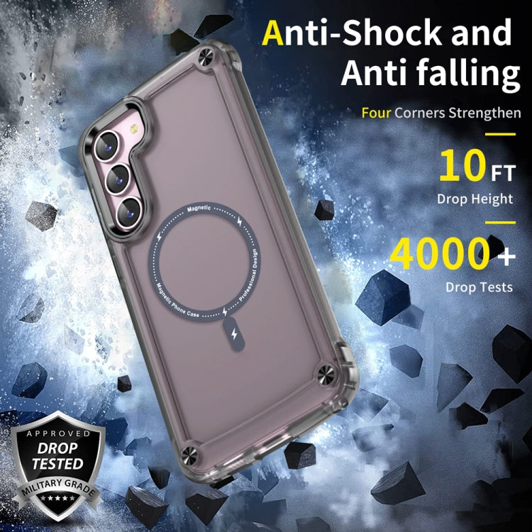 For Samsung Galaxy S23+ 5G Skin Feel TPU + PC MagSafe Magnetic Phone Case(Transparent Black) - Galaxy S23+ 5G Cases by buy2fix | Online Shopping UK | buy2fix