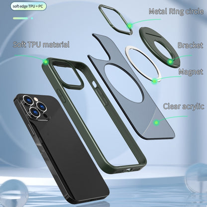 For iPhone 13 Pro Max Rotating Ring Magnetic Holder Phone Case(Green) - iPhone 13 Pro Max Cases by buy2fix | Online Shopping UK | buy2fix