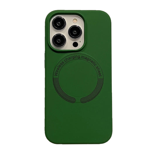 For iPhone 15 Pro Max Magsafe Magnetic Silicone Phone Case(Green) - iPhone 15 Pro Max Cases by buy2fix | Online Shopping UK | buy2fix