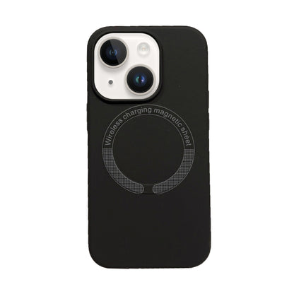 For iPhone 15 Plus Magsafe Magnetic Silicone Phone Case(Black) - iPhone 15 Plus Cases by buy2fix | Online Shopping UK | buy2fix