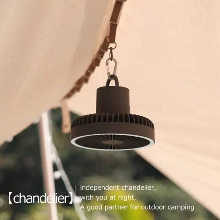 DQ212 10000mAh Outdoor Portable Camping Fan Tent Hanging Vertical Light(Black Grey) by buy2fix