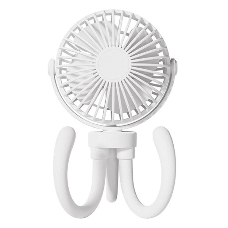 T8 2000mAh Flexible Octopus Tripod Rotatable Portable Fan(White) by buy2fix