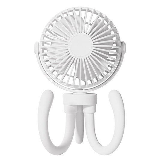T8 2000mAh Flexible Octopus Tripod Rotatable Portable Fan(White)