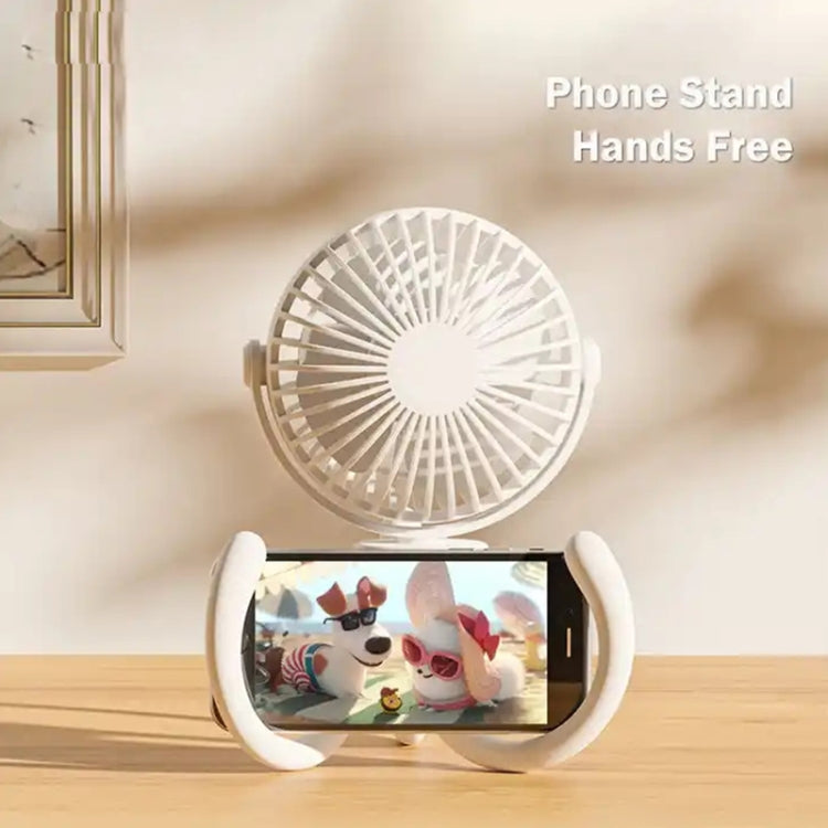 T8 2000mAh Flexible Octopus Tripod Rotatable Portable Fan(White) by buy2fix