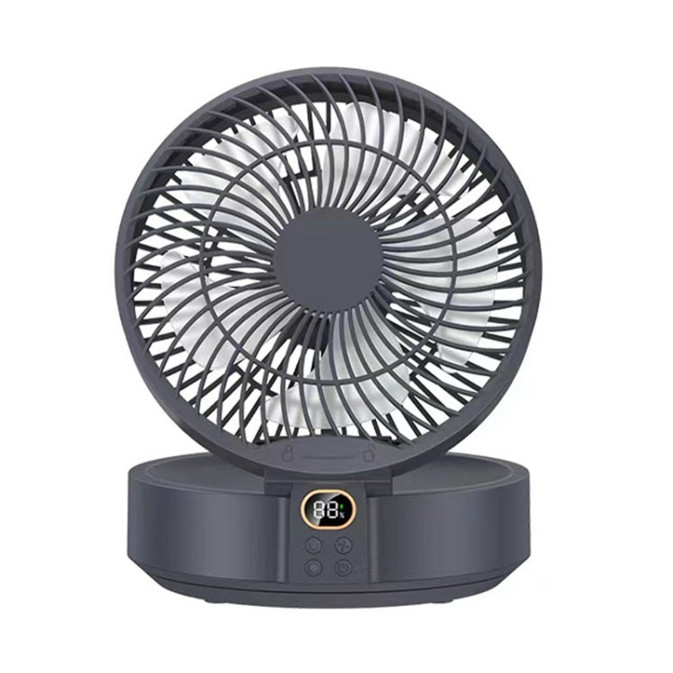 WSK302 4000mAh Swivel Head Wall Mounted Fan with Night Light(Black) by buy2fix