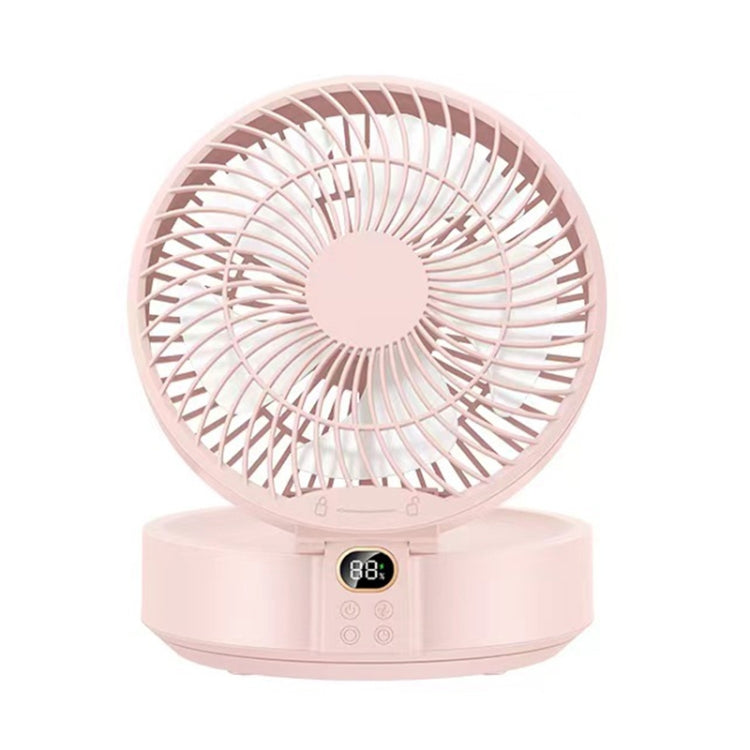 WSK302 4000mAh Swivel Head Wall Mounted Fan with Night Light(Pink) by buy2fix