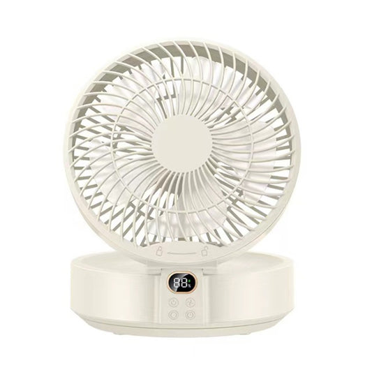 WSK302 4000mAh Swivel Head Wall Mounted Fan with Night Light(White) by buy2fix