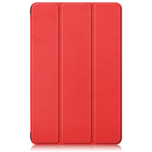 For Lenovo Tab M10 5G 10.6 3-folding Leather Smart Tablet Case(Red) - Lenovo by buy2fix | Online Shopping UK | buy2fix