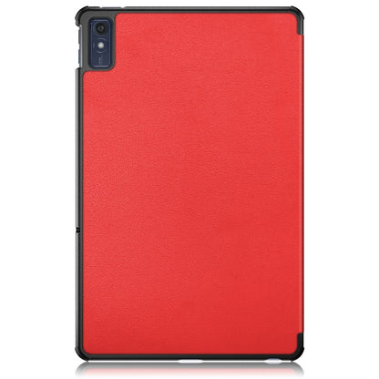 For Lenovo Tab M10 5G 10.6 3-folding Leather Smart Tablet Case(Red) - Lenovo by buy2fix | Online Shopping UK | buy2fix
