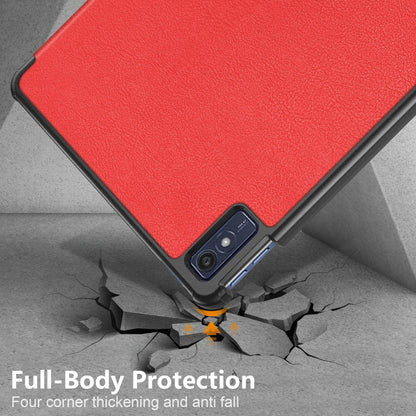 For Lenovo Tab M10 5G 10.6 3-folding Leather Smart Tablet Case(Red) - Lenovo by buy2fix | Online Shopping UK | buy2fix