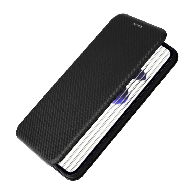 For Nothing Phone 2 Carbon Fiber Texture Flip Leather Phone Case(Black) - Nothing Cases by buy2fix | Online Shopping UK | buy2fix