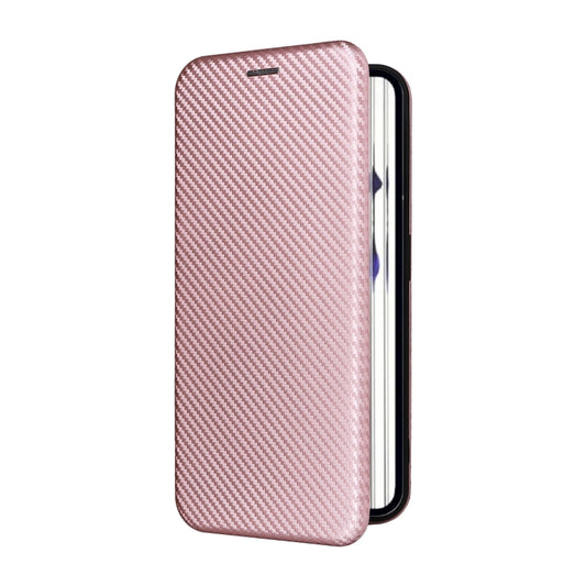 For Nothing Phone 2 Carbon Fiber Texture Flip Leather Phone Case(Pink) - Nothing Cases by buy2fix | Online Shopping UK | buy2fix