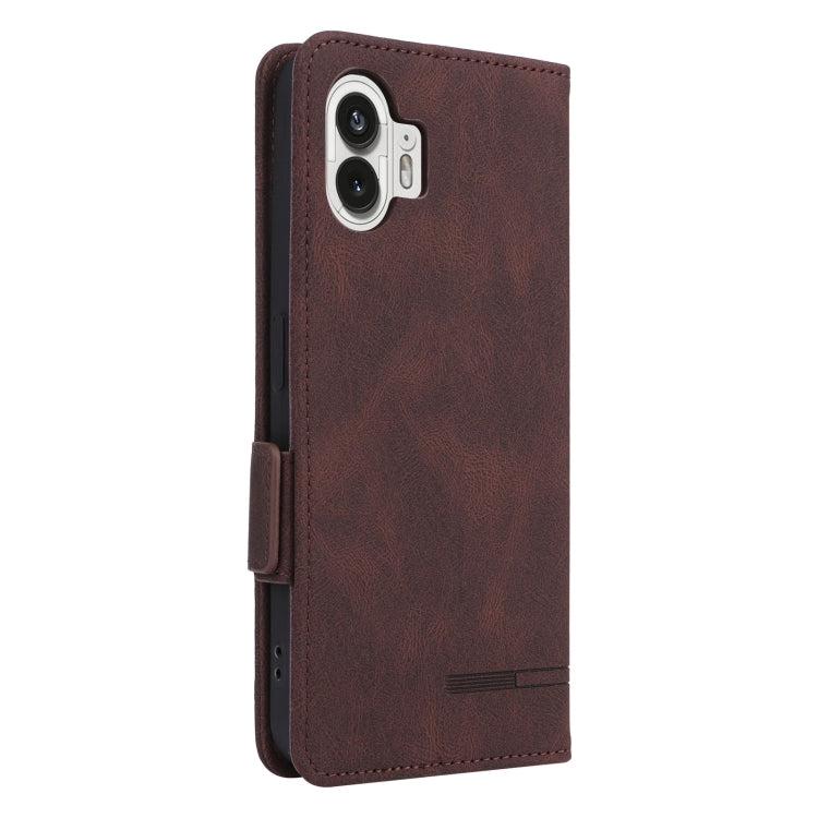 For Nothing Phone 2 Magnetic Clasp Leather Phone Case(Brown) - Nothing Cases by buy2fix | Online Shopping UK | buy2fix