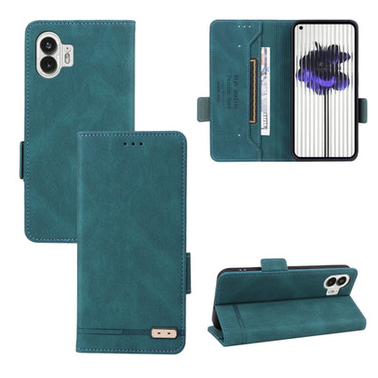 For Nothing Phone 2 Magnetic Clasp Leather Phone Case(Green) - Nothing Cases by buy2fix | Online Shopping UK | buy2fix