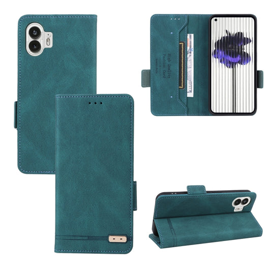 For Nothing Phone 2 Magnetic Clasp Leather Phone Case(Green) - Nothing Cases by buy2fix | Online Shopping UK | buy2fix