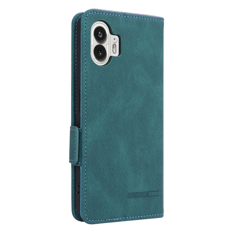 For Nothing Phone 2 Magnetic Clasp Leather Phone Case(Green) - Nothing Cases by buy2fix | Online Shopping UK | buy2fix