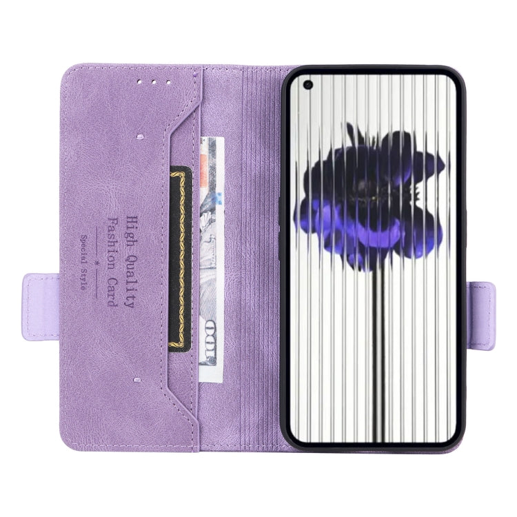 For Nothing Phone 2 Magnetic Clasp Leather Phone Case(Purple) - Nothing Cases by buy2fix | Online Shopping UK | buy2fix