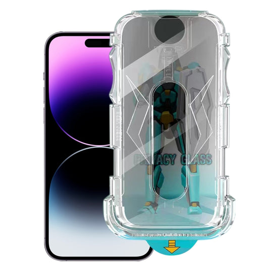 For iPhone 14 Pro Max Easy Install 28 Degree Privacy Armor Tempered Glass Film - iPhone 14 Pro Max Tempered Glass by buy2fix | Online Shopping UK | buy2fix
