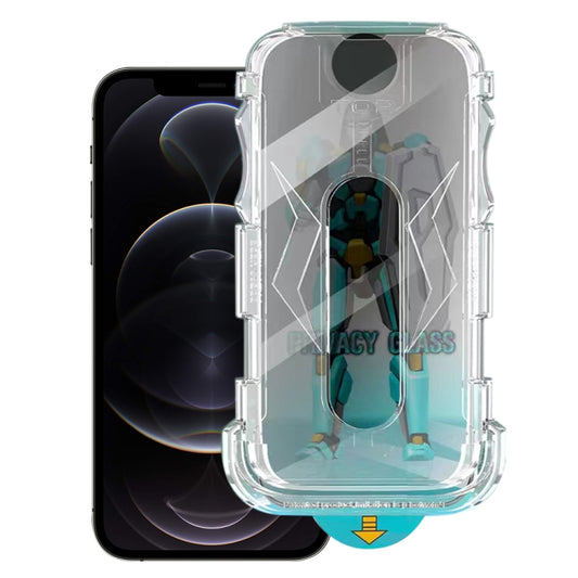 For iPhone 12 / 12 Pro Easy Install 28 Degree Privacy Armor Tempered Glass Film - iPhone 12 / 12 Pro Tempered Glass by buy2fix | Online Shopping UK | buy2fix