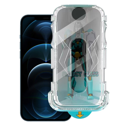 For iPhone 12 Pro Max Easy Install 28 Degree Privacy Armor Tempered Glass Film - iPhone 12 Pro Max Tempered Glass by buy2fix | Online Shopping UK | buy2fix