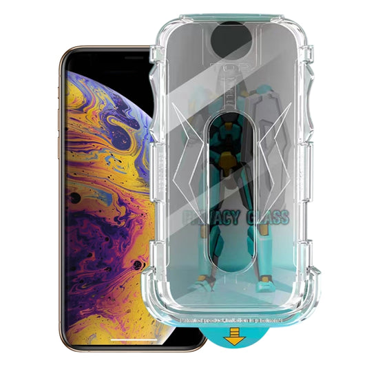 For iPhone XS Max Easy Install 28 Degree Privacy Armor Tempered Glass Film - iPhone XS Max Tempered Glass by buy2fix | Online Shopping UK | buy2fix