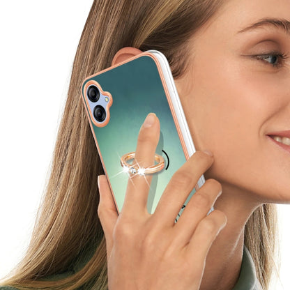 For Samsung Galaxy A04e Electroplating Dual-side IMD Phone Case with Ring Holder(Smile) by buy2fix