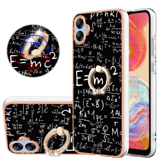 For Samsung Galaxy A04e Electroplating Dual-side IMD Phone Case with Ring Holder(Equation) by buy2fix