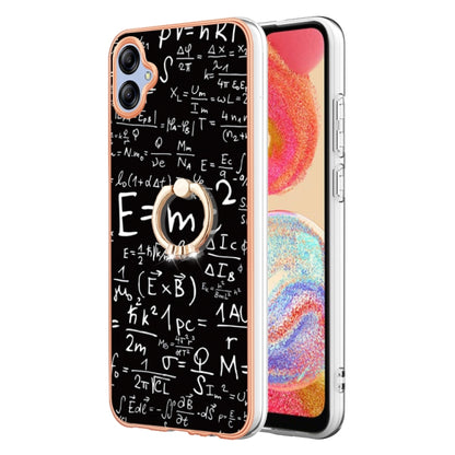 For Samsung Galaxy A04e Electroplating Dual-side IMD Phone Case with Ring Holder(Equation) by buy2fix