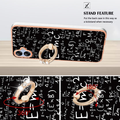 For Samsung Galaxy A04e Electroplating Dual-side IMD Phone Case with Ring Holder(Equation) by buy2fix