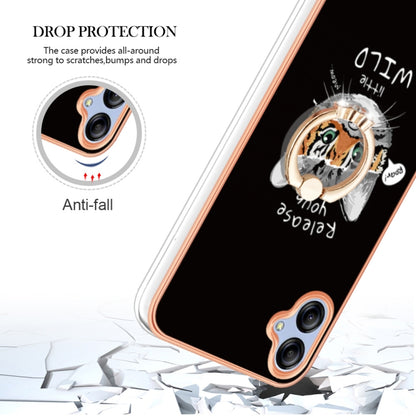 For Samsung Galaxy A04e Electroplating Dual-side IMD Phone Case with Ring Holder(Natural Growth) by buy2fix