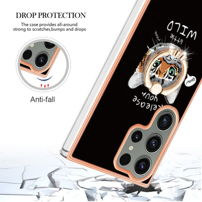 For Samsung Galaxy S23 Ultra 5G Electroplating Dual-side IMD Phone Case with Ring Holder(Natural Growth) - Galaxy S23 Ultra 5G Cases by buy2fix | Online Shopping UK | buy2fix