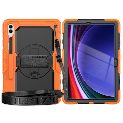 For Samsung Galaxy Tab S10+ / S9+ / S9 FE+ Silicone + PC Tablet Case(Orange+Black) - Galaxy Tab S9+ Cases by buy2fix | Online Shopping UK | buy2fix