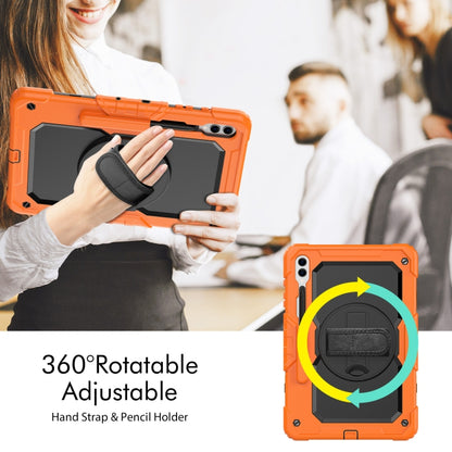 For Samsung Galaxy Tab S10+ / S9+ / S9 FE+ Silicone + PC Tablet Case(Orange+Black) - Galaxy Tab S9+ Cases by buy2fix | Online Shopping UK | buy2fix