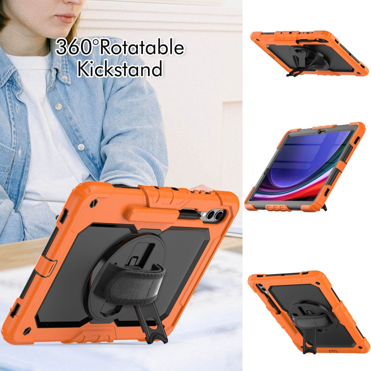 For Samsung Galaxy Tab S10+ / S9+ / S9 FE+ Silicone + PC Tablet Case(Orange+Black) - Galaxy Tab S9+ Cases by buy2fix | Online Shopping UK | buy2fix