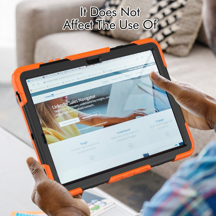 For Samsung Galaxy Tab S10+ / S9+ / S9 FE+ Silicone + PC Tablet Case(Orange+Black) - Galaxy Tab S9+ Cases by buy2fix | Online Shopping UK | buy2fix