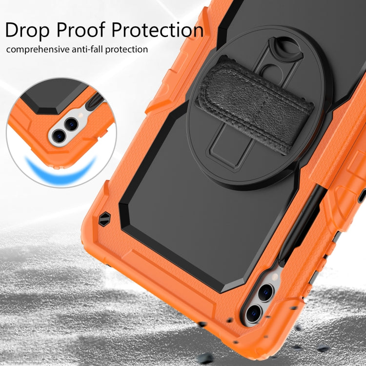 For Samsung Galaxy Tab S10+ / S9+ / S9 FE+ Silicone + PC Tablet Case(Orange+Black) - Galaxy Tab S9+ Cases by buy2fix | Online Shopping UK | buy2fix