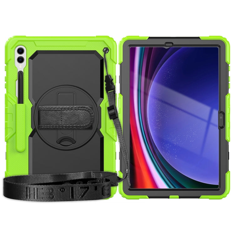 For Samsung Galaxy Tab S10+ / S9+ / S9 FE+ Silicone + PC Tablet Case(Yellow Green+Black) - Galaxy Tab S9+ Cases by buy2fix | Online Shopping UK | buy2fix
