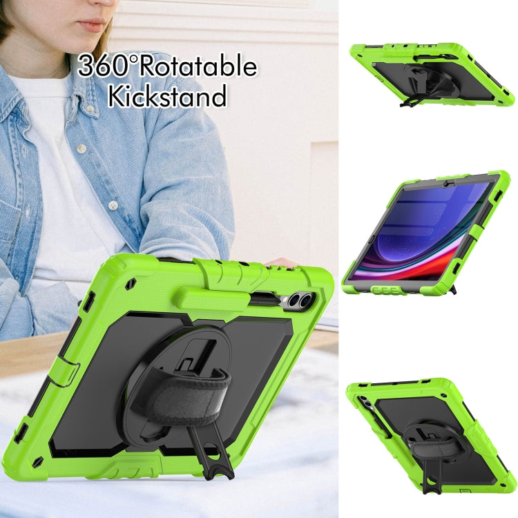 For Samsung Galaxy Tab S10+ / S9+ / S9 FE+ Silicone + PC Tablet Case(Yellow Green+Black) - Galaxy Tab S9+ Cases by buy2fix | Online Shopping UK | buy2fix