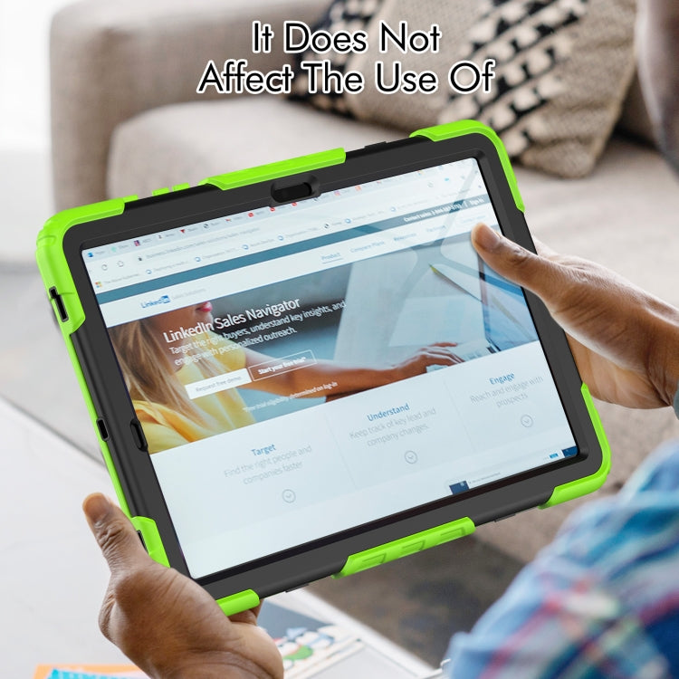 For Samsung Galaxy Tab S10+ / S9+ / S9 FE+ Silicone + PC Tablet Case(Yellow Green+Black) - Galaxy Tab S9+ Cases by buy2fix | Online Shopping UK | buy2fix
