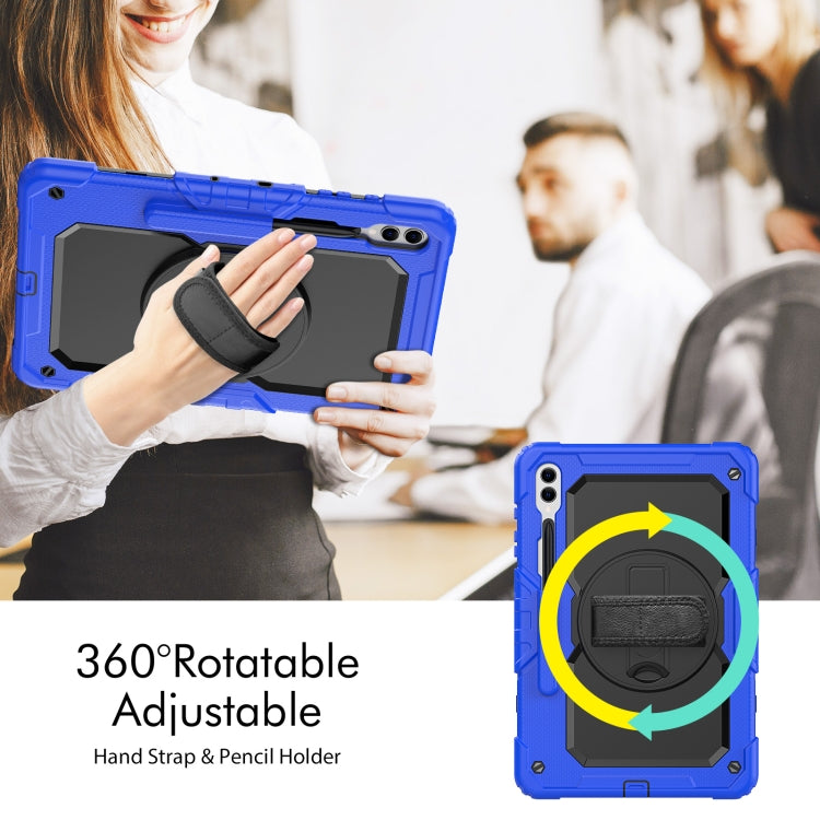 For Samsung Galaxy Tab S10+ / S9+ / S9 FE+ Silicone + PC Tablet Case(Dark Blue+Black) - Galaxy Tab S9+ Cases by buy2fix | Online Shopping UK | buy2fix