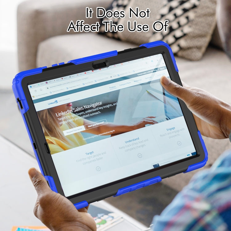 For Samsung Galaxy Tab S10+ / S9+ / S9 FE+ Silicone + PC Tablet Case(Dark Blue+Black) - Galaxy Tab S9+ Cases by buy2fix | Online Shopping UK | buy2fix