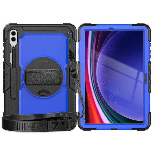 For Samsung Galaxy Tab S10+ / S9+ / S9 FE+ Silicone Hybrid PC Tablet Protective Case(Black+Dark Blue) - Galaxy Tab S9+ Cases by buy2fix | Online Shopping UK | buy2fix