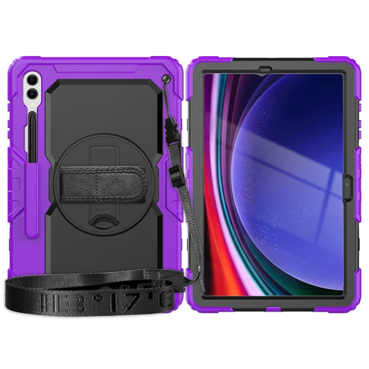 For Samsung Galaxy Tab S10+ / S9+ / S9 FE+ Silicone Hybrid PC Tablet Protective Case(Purple+Black) - Galaxy Tab S9+ Cases by buy2fix | Online Shopping UK | buy2fix
