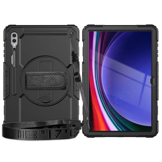 For Samsung Galaxy Tab S9 Ultra / S10 Ultra Silicone Hybrid PC Tablet Protective Case(Black) - Galaxy Tab S9 Ultra Cases by buy2fix | Online Shopping UK | buy2fix