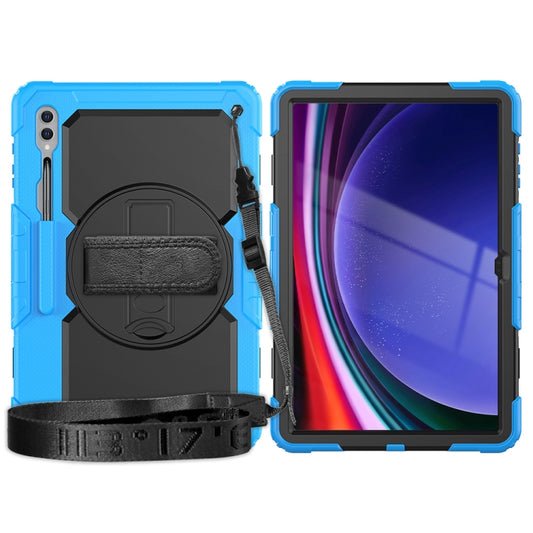 For Samsung Galaxy Tab S9 Ultra / S10 Ultra Silicone Hybrid PC Tablet Protective Case(Light Blue+Black) - Galaxy Tab S9 Ultra Cases by buy2fix | Online Shopping UK | buy2fix