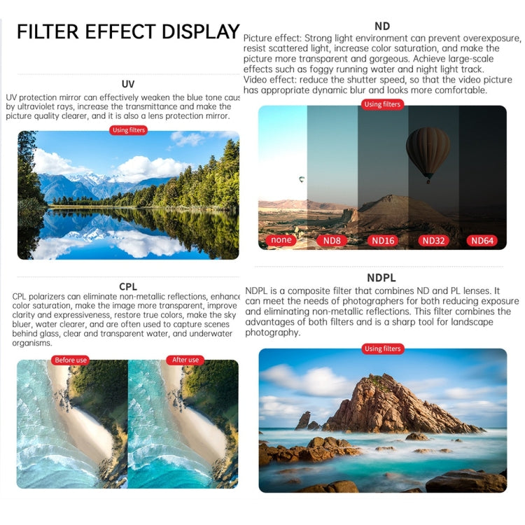 For DJI Air 3 JSR KB Series Drone Lens Filter, Filter:ND16PL - Lens Filter by JSR | Online Shopping UK | buy2fix